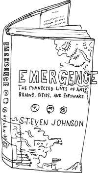 Drawing of “Emergence: The Connected Lives of Ants, Brains, Cities, and Software”
