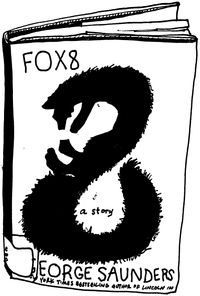 Black and white line drawing of the cover of “Fox 8”