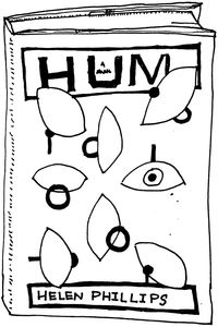 Black and white line drawing of the cover of “Hum”