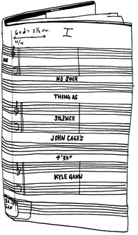 Drawing of “No Such Thing As Silence: John Cage’s 4′33″”