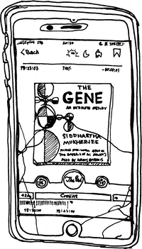 Drawing of “The Gene: An Intimate History”